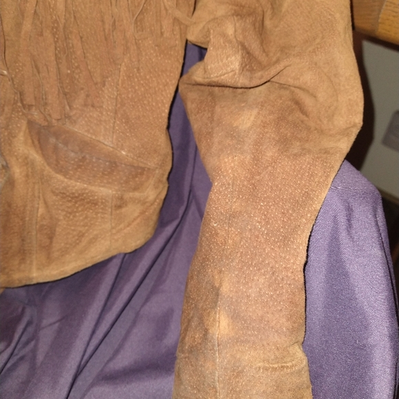 Wilson’s brown fringe leather coat small - Picture 6 of 14